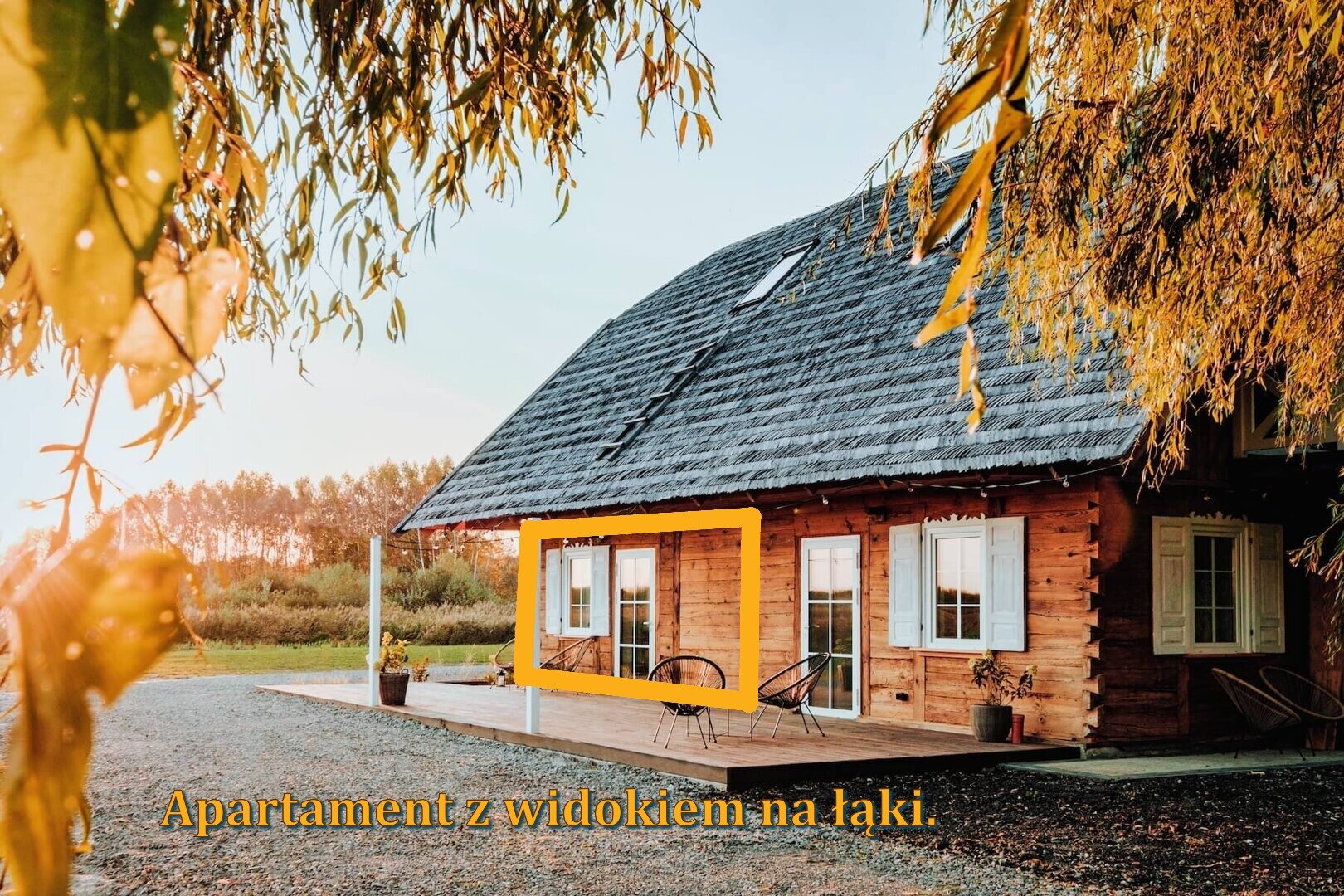 Apartament z widokiem na łąki. Apartament z widokiem na łąki.